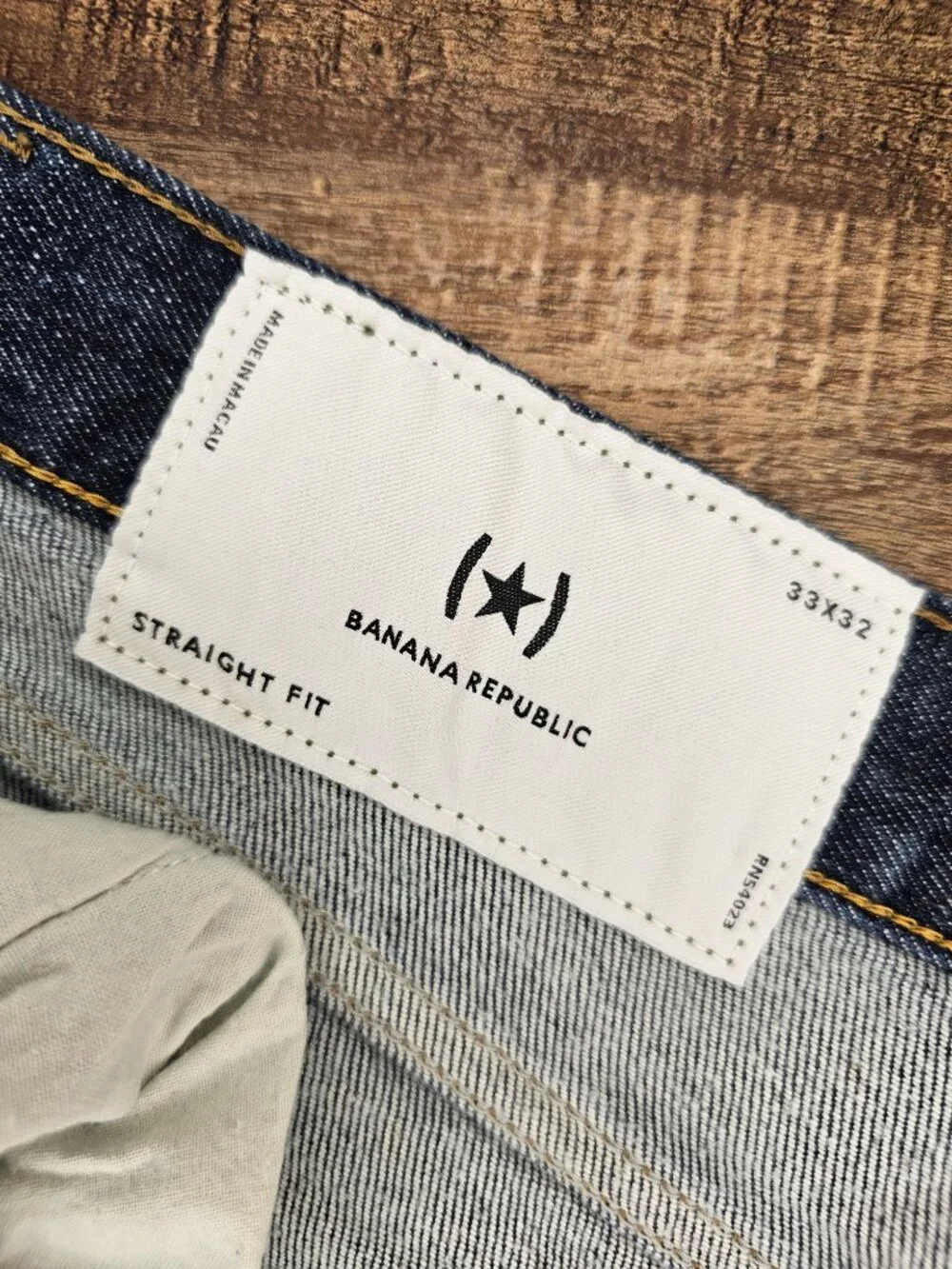 Banana Republic Straight Fit Zipper Fly Jeans 33x32 Light Stretch Denim